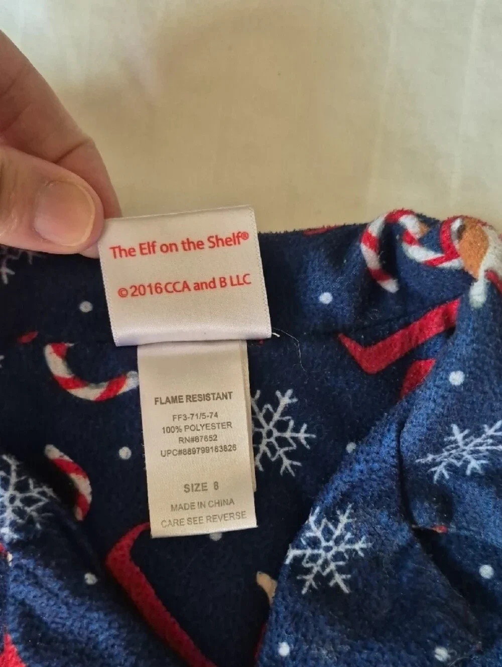 Elf On The Shelf  Navy Holiday Pajama Set - Festive Red Elf Print